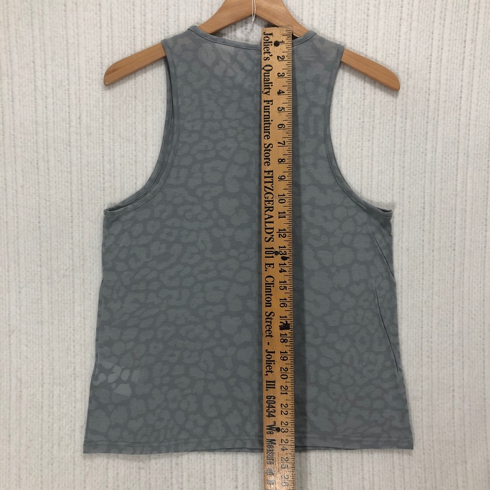Nike Pro Dri-FIT Tank Top Womens Small Gray Leopard Print Racerback Workout Tee - Picture 7 of 8